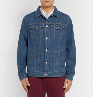 Brunello Cucinelli Stretch-Denim Jacket — view 3