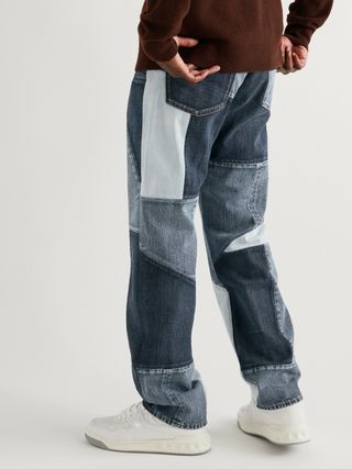 Valentino Logo-Print Patchwork Jeans — view 7