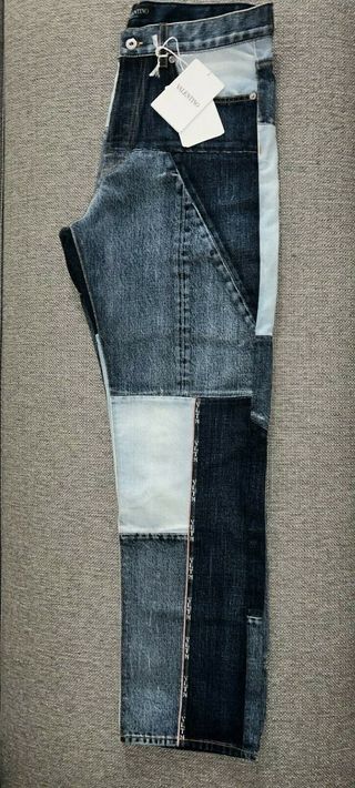 Valentino Logo-Print Patchwork Jeans — view 11