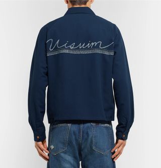 Visvim Traverse Swing Washi Yarn Navy Jacket — view 4