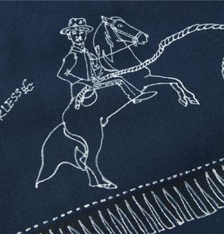 Visvim Traverse Swing Washi Yarn Navy Jacket — view 6