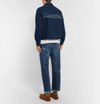 Visvim Traverse Swing Washi Yarn Navy Jacket — view 8
