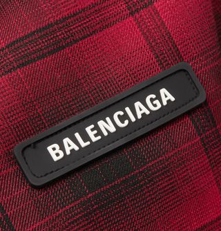 Balenciaga Oversized Double-Breasted Checked Woven Coat — view 3
