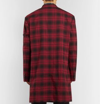 Balenciaga Oversized Double-Breasted Checked Woven Coat — view 5