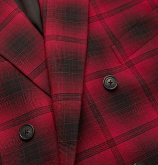 Balenciaga Oversized Double-Breasted Checked Woven Coat — view 6