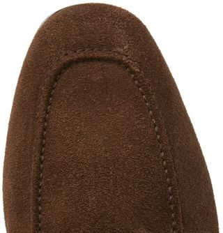 Tom Ford Wilton Chain-Embellished Velvet-Trimmed Suede Loafers — view 6