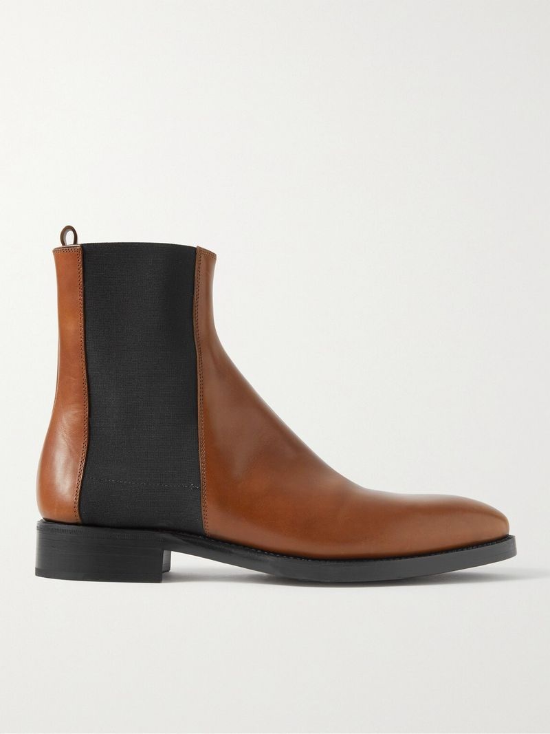 The Row Burnished-Leather Chelsea Boots — view 1