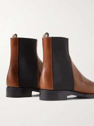 The Row Burnished-Leather Chelsea Boots — view 5