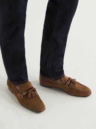 Tom Ford Sean Tasselled Suede Loafers — view 2