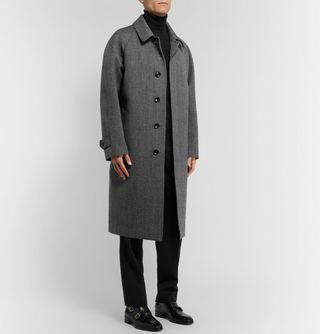 Tom Ford Belted Herringbone Wool Overcoat — view 3