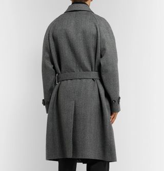 Tom Ford Belted Herringbone Wool Overcoat — view 4