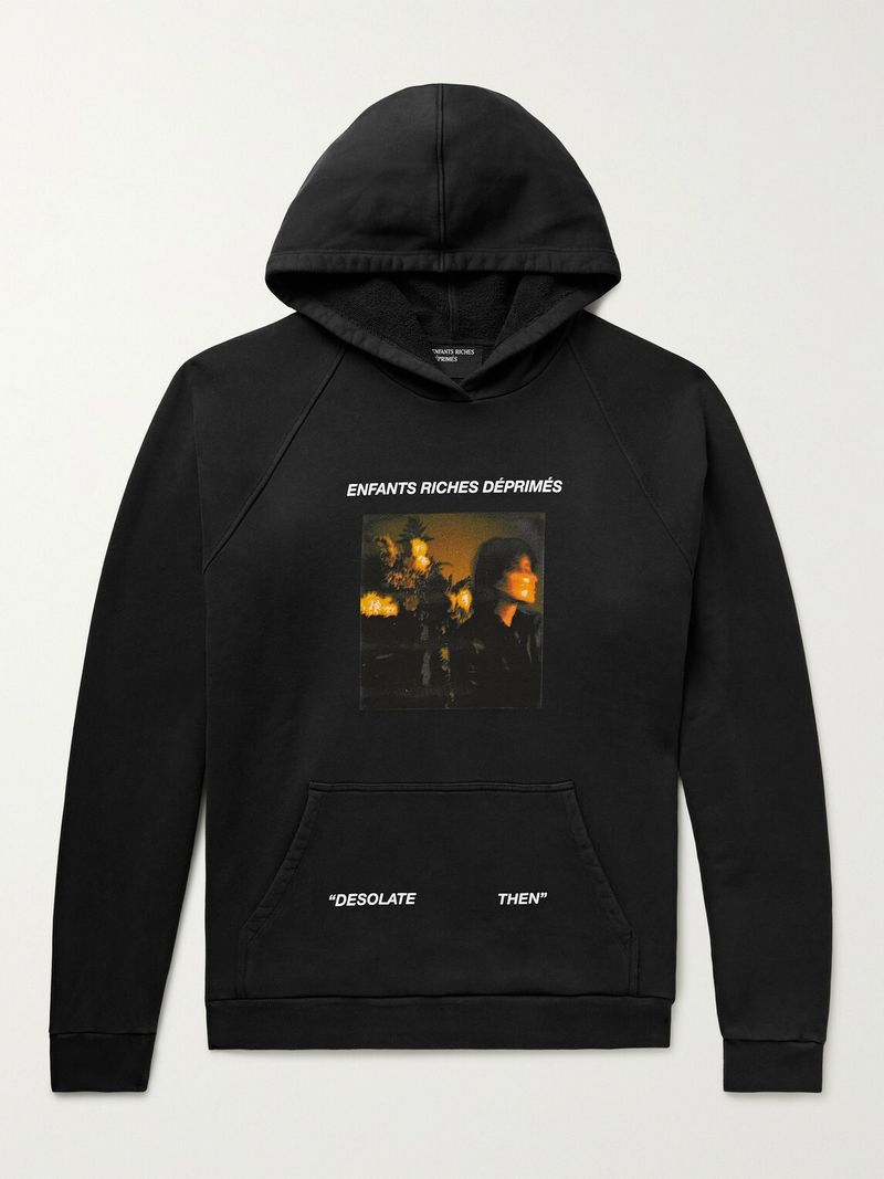 Enfants Riches Deprimes Oversized Printed Loopback Cotton-Jersey Hoodie — view 1