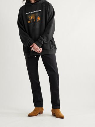 Enfants Riches Deprimes Oversized Printed Loopback Cotton-Jersey Hoodie — view 2