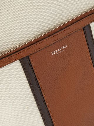 Serpian Canvas and Full-Grain Leather Backpack — view 5