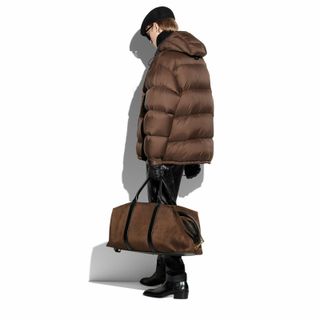 Tom Ford Leather-Trimmed Quilted Shell Hooded Down Jacket — view 3