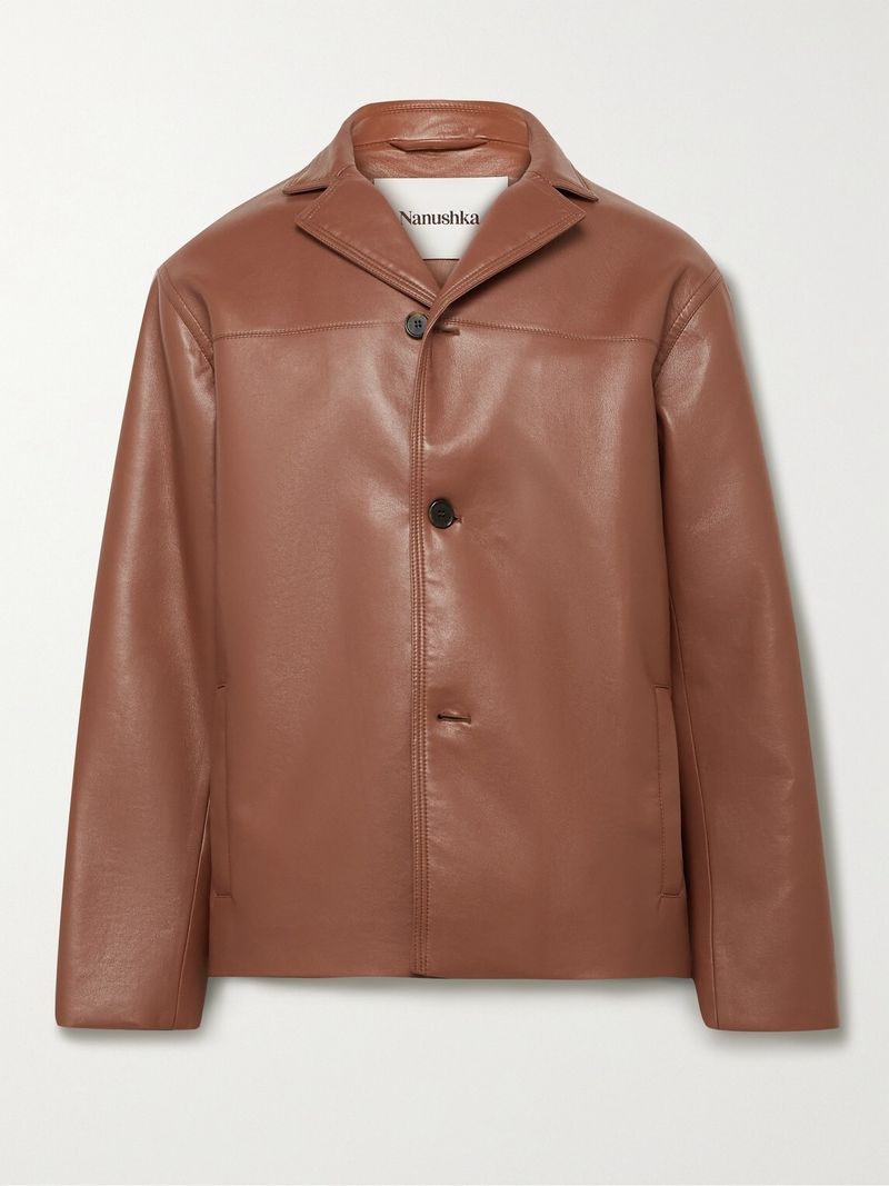 Nanushka Arto Regenerated Leather Jacket — view 1