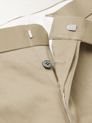 Thom Browne Straight-Leg Appliquéd Cotton-Gabardine Trousers — view 2