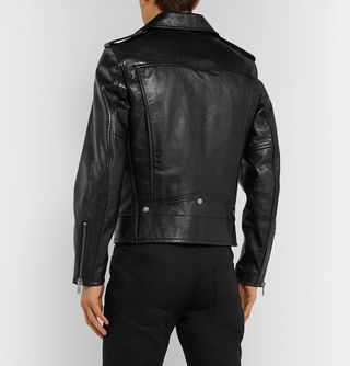 Yves Saint Laurent Full-Grain Leather Biker Jacket — view 4