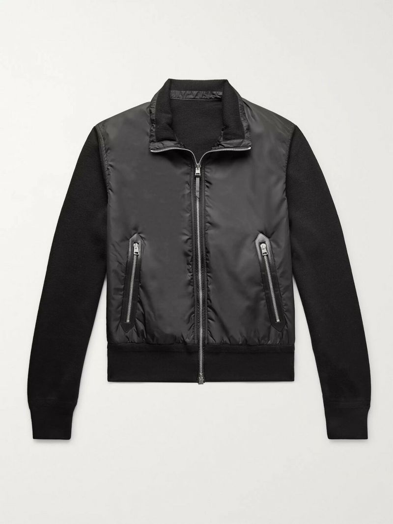 Tom Ford Slim-Fit Merino Wool and Padded Nylon Jacket — view 1
