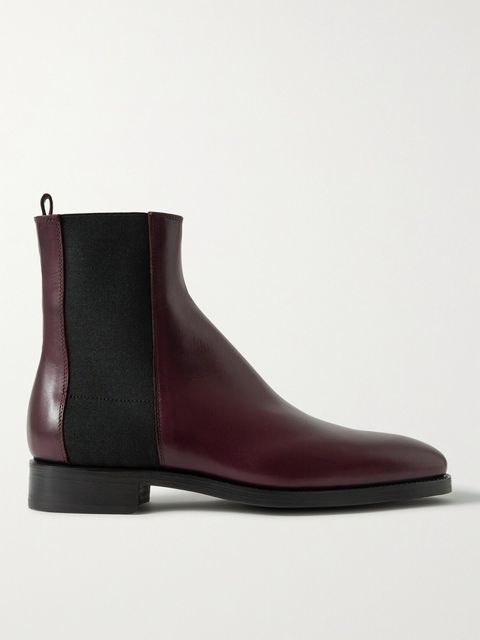 The Row Burnished-Leather Chelsea Boots