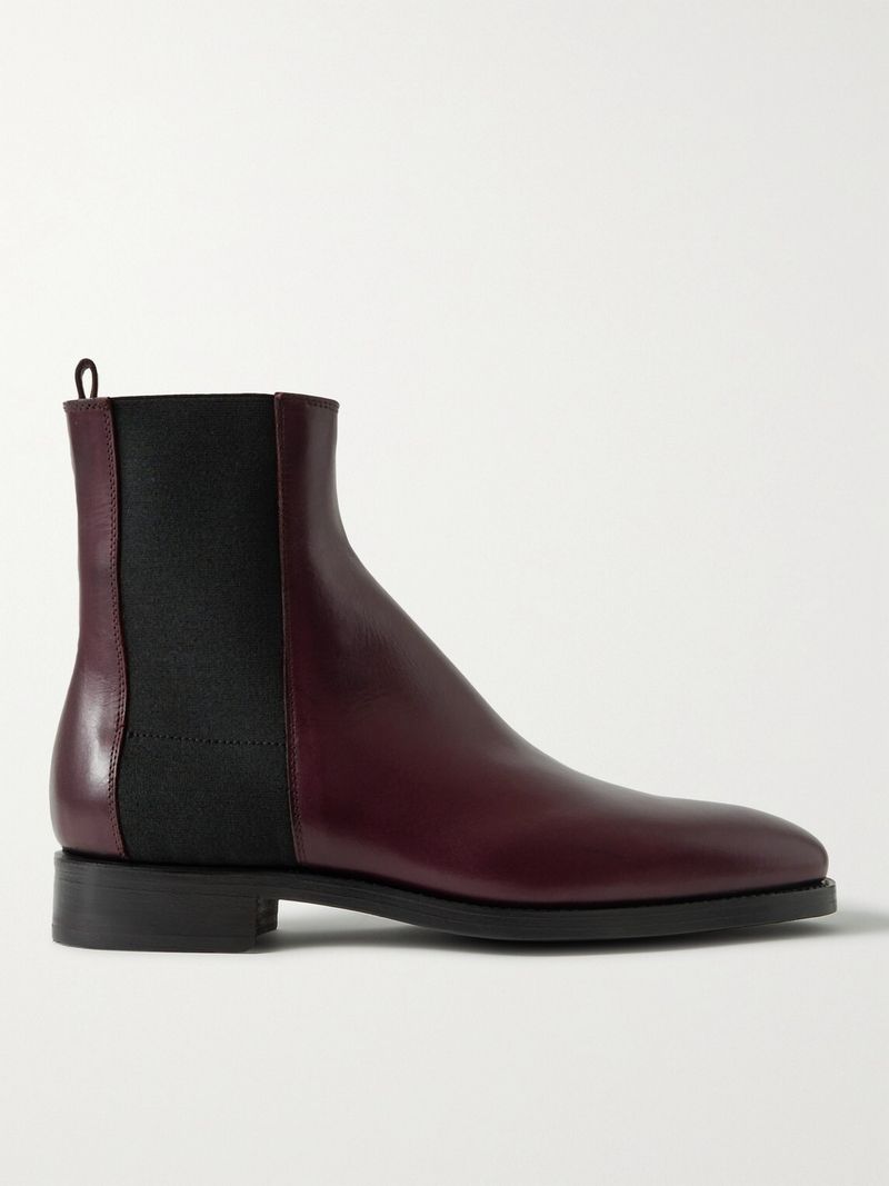 The Row Burnished-Leather Chelsea Boots — view 1