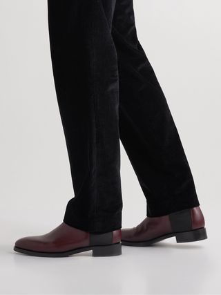 The Row Burnished-Leather Chelsea Boots — view 2
