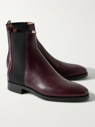 The Row Burnished-Leather Chelsea Boots — view 4