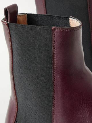 The Row Burnished-Leather Chelsea Boots — view 6