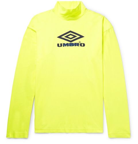 Vetements × Umbro Oversized Printed Cotton-Jersey Mock-Neck T-Shirt