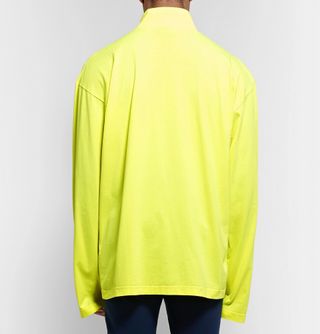 Vetements × Umbro Oversized Printed Cotton-Jersey Mock-Neck T-Shirt — view 4
