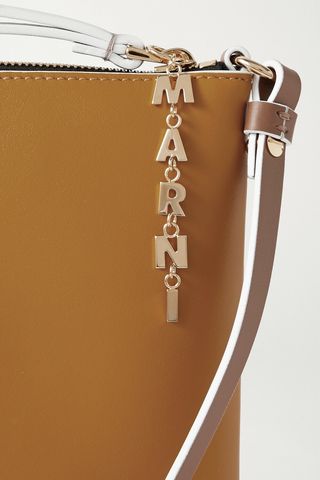 Marni Pochette Large Two-Tone Leather Shoulder Bag — view 4