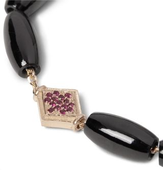 Luis Morais Gold, Ruby and Spinel Bead Clasp Bracelet Rare Black — view 7