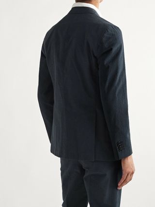 Boglioli Slim-Fit Unstructured Striped Cotton-Seersucker Suit — view 4