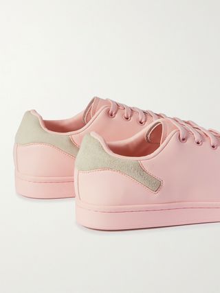 Raf Simons Orion Logo-Print Suede-Trimmed Faux Leather Sneakers — view 5