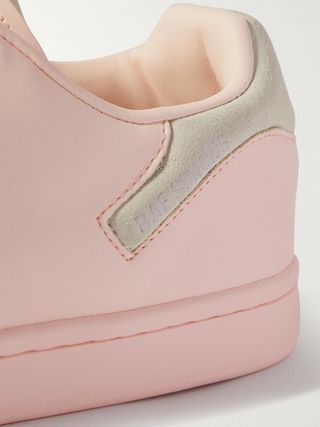 Raf Simons Orion Logo-Print Suede-Trimmed Faux Leather Sneakers — view 6
