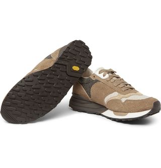 Visvim Roland Suede and Wool Sneakers — view 6
