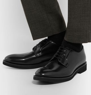 Paul Smith Ludlow Polished-Leather Derby Shoes — view 5