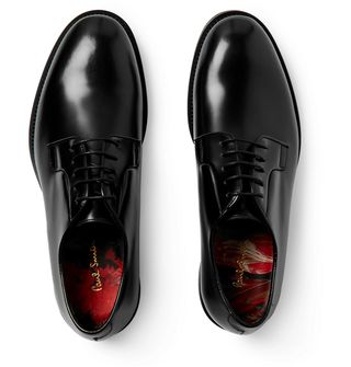 Paul Smith Ludlow Polished-Leather Derby Shoes — view 8