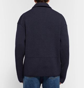 Acne Studios Neptune Ribbed Wool-Blend Half-Zip Sweater — view 4