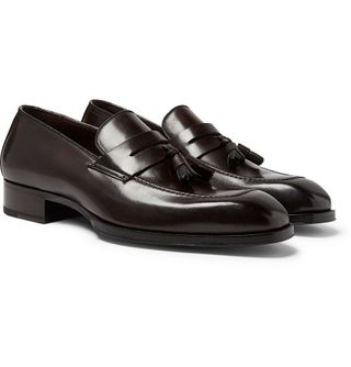 Tom Ford Elkan Leather Tasselled Penny Loafers — view 2