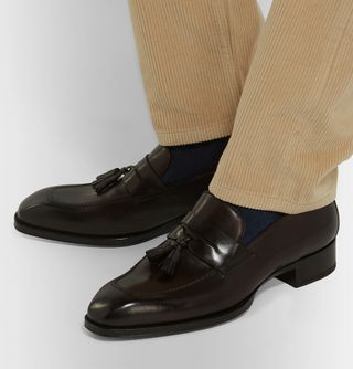Tom Ford Elkan Leather Tasselled Penny Loafers — view 4