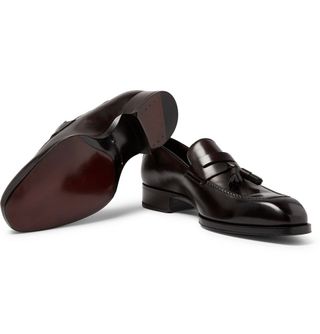 Tom Ford Elkan Leather Tasselled Penny Loafers — view 5