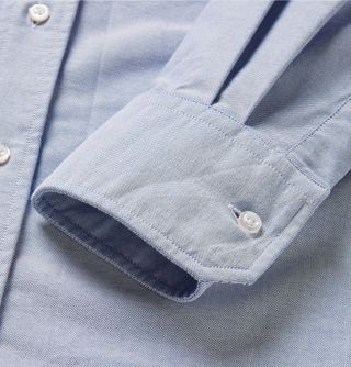 Thom Browne Slim-Fit Button-Down Collar Embroidered Cotton Oxford Shirt 1 S — view 5
