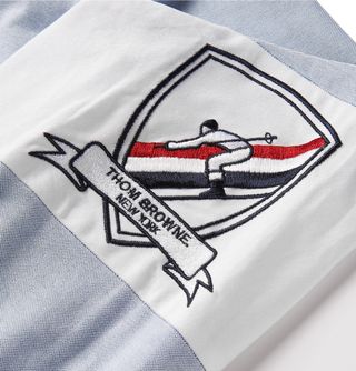 Thom Browne Slim-Fit Button-Down Collar Embroidered Cotton Oxford Shirt 1 S — view 6