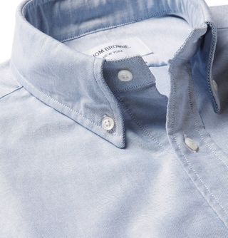 Thom Browne Slim-Fit Button-Down Collar Embroidered Cotton Oxford Shirt 1 S — view 7