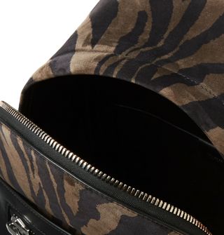 Tom Ford Buckley Leather-Trimmed Zebra-Print Suede Backpack — view 4