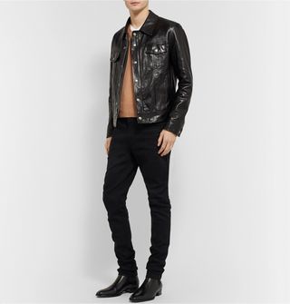 Tom Ford Polished-Leather Trucker Jacket — view 2