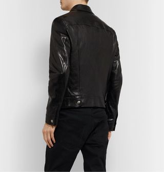 Tom Ford Polished-Leather Trucker Jacket — view 4