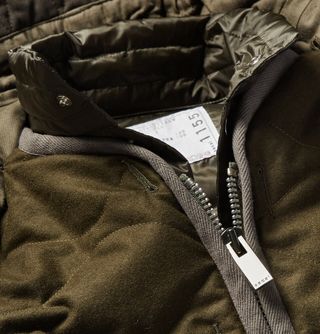 Sacai Layered Quilted Wool and Shell Parka — view 5