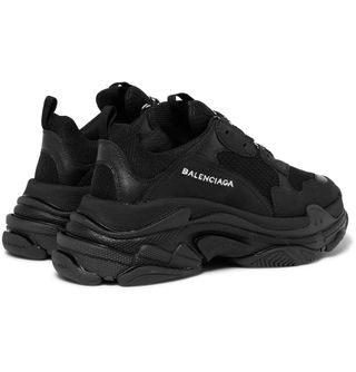 Balenciaga Triple S Suede, Leather and Mesh Sneakers — view 3